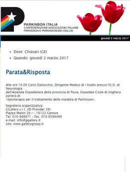 Parkinson Italia 10 febbraio 2017
